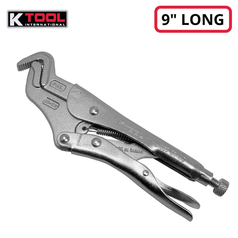 K Tool International 54053 Parrot Nose Adjustable Pliers, Non Slip Three Side Jaw Grip, Chrome Molybdenum Steel Construction, File Cut Gripping Surface, Heavy Duty Hand Tool