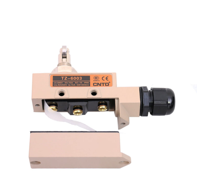 DuraSteel TZ-6003 Heavy Duty Commercial Micro Switch with Vertical Roller Plunger for Roll-up Door/Push & Pull Door - Fits for Aerial, Awoco, Maxwell, Pioneer, Welbon or Mars Air Curtains TZ-6003 Roll-up Door/Push & Pull Door