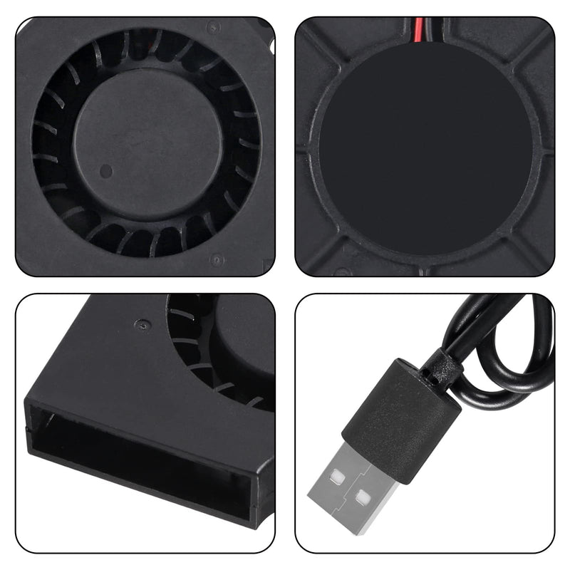 UMLIFE 4PCS 75mm 5V USB DC Brushless Cooling Blower Fan for 3D Printer, PC CPU Computer Case Cooler (75mm x 15mm) 4PCS 75mm x 15mm