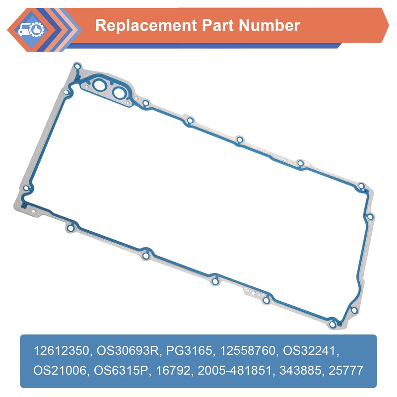 ZONFANT Engine Oil Pan Gasket Set, Compatible with Chevy GMC Cadillac Vehicle 4.8L 5.3L 6.0L 6.2L Silverado Suburban Tahoe Trailblazer Sierra Yukon Escalade, Replace #OS30693R 12612350 OS30693R
