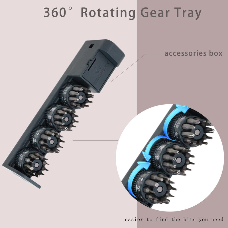 44 in 1 Small Precision Screwdriver Set 40-Bits with Torx, Pentalobe, Phillips, Magnetic Mini Repair Tool Kit for Electronics, Laptop, Macbook, Phone, Eyeglasses, Watch, PS5, Ring Doorbell