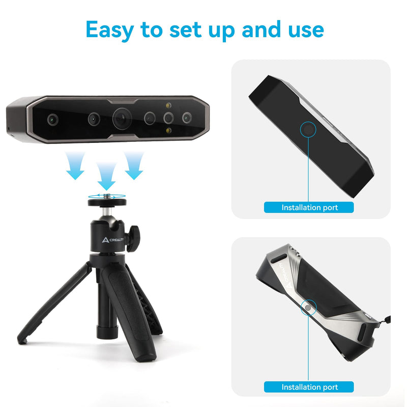 Creality Extension Pole Tripod, Mini Selfie Stick Tripod Stand Handle Grip for CR-Scan Otter/Raptor 3D Scanner, Suitable for Handheld Scanning, Fixed Camera Position Scanning