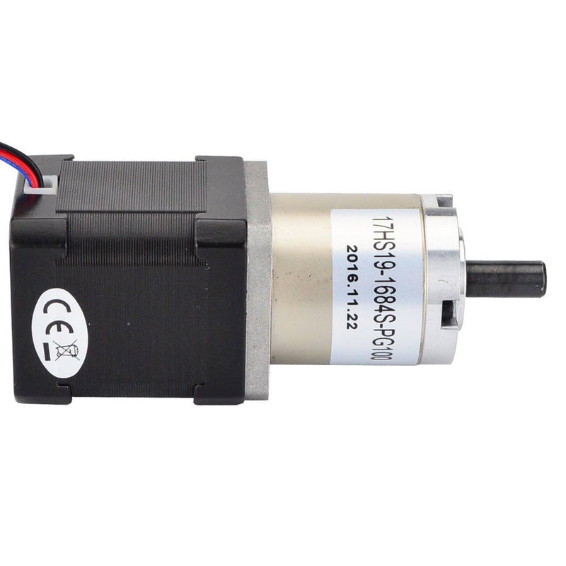 STEPPERONLINE 100:1 Planetary Gearbox Nema 17 Stepper Motor Low Speed High Torque DIY CNC