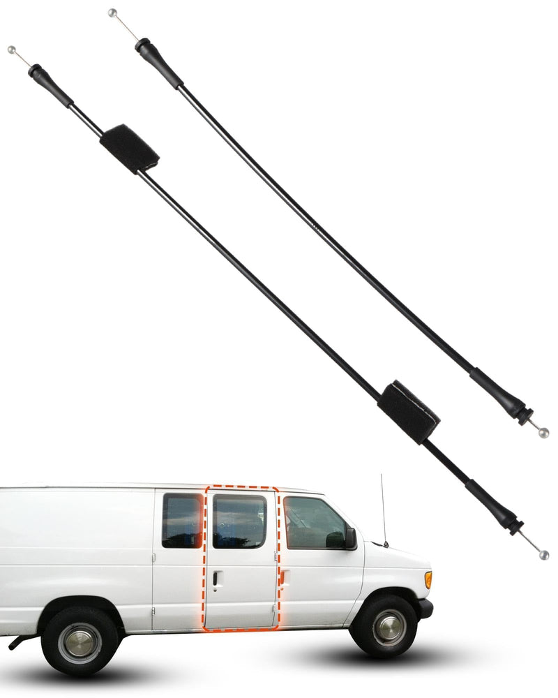 Right Side Door Latch Release Cable Compatible with Ford E150 E250 E350 E450 E550 van 1992-2014 Replace# 6C2Z15264A00AB, F2UZ15264A64A, F2UZ15266A46A Right Side Door Cables