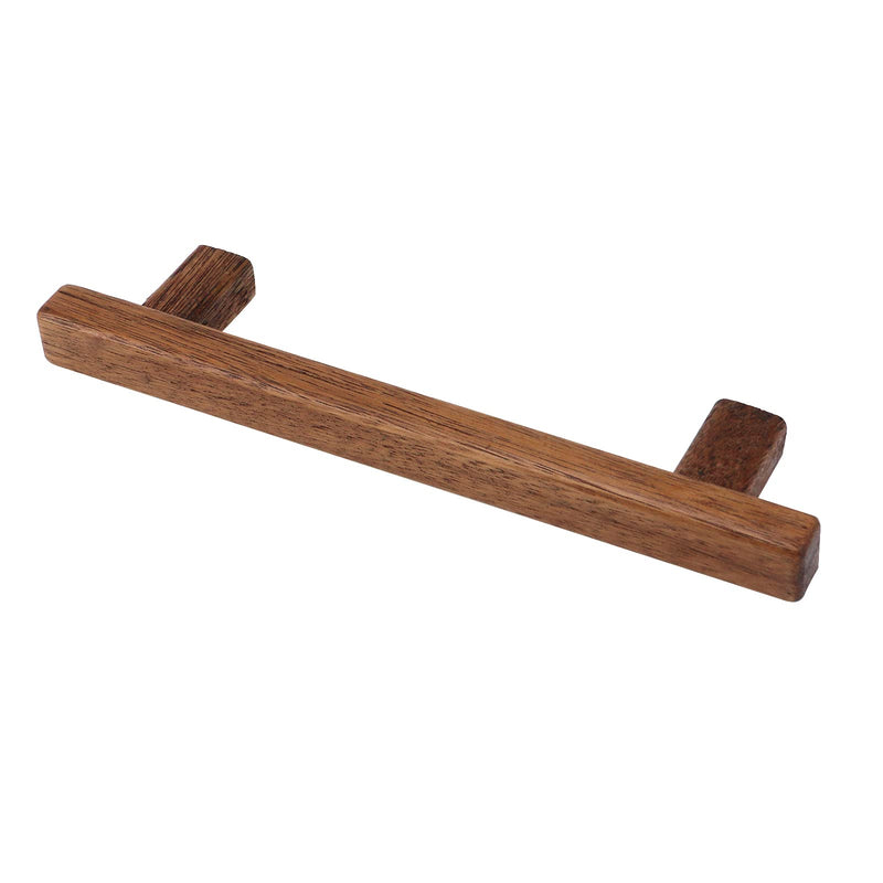 Semetall 8Pcs Walnut Wood Drawer Pulls,5 inch Hole Center Pull Handles Wood,Wooden Handles for Dresser Drawers,Cabinets,Kitchen,Wardrobe 5 Inch,8PCS