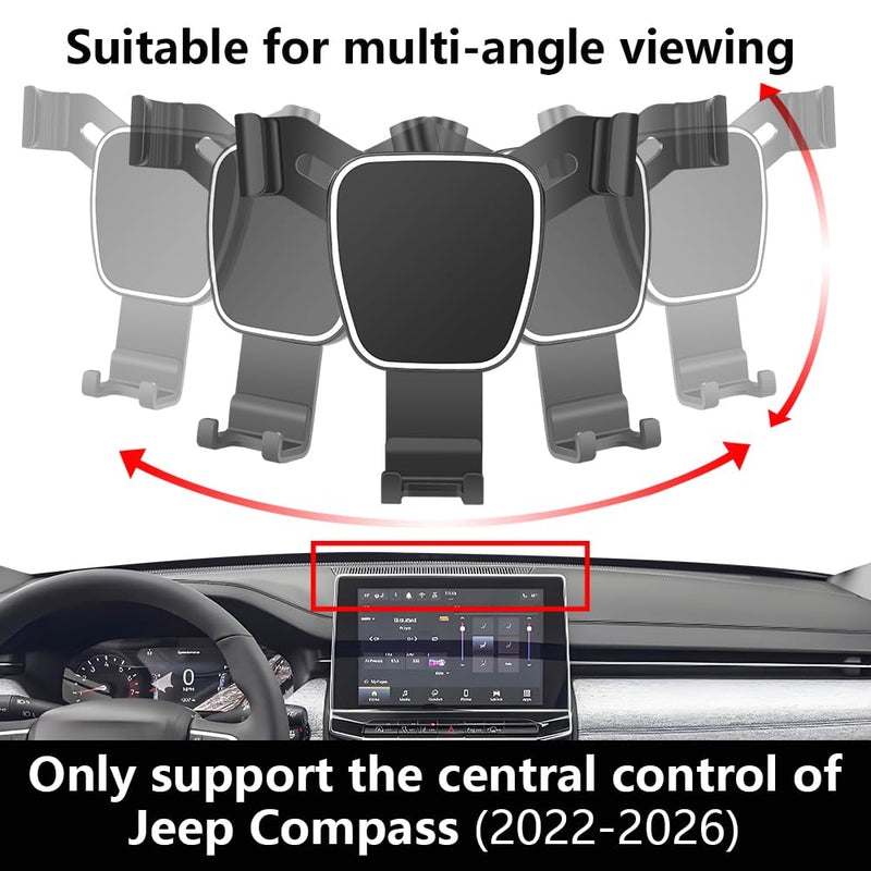 Car Phone Holder Center Console Organizer for Jeep Compass 2022-2026【Only 10.1-inch Screen】 Auto Accessories Navigation Bracket Interior Decoration Mobile Cell Phone Mount case for Jeep Compass 2022-2026【10.1-inch Screen】