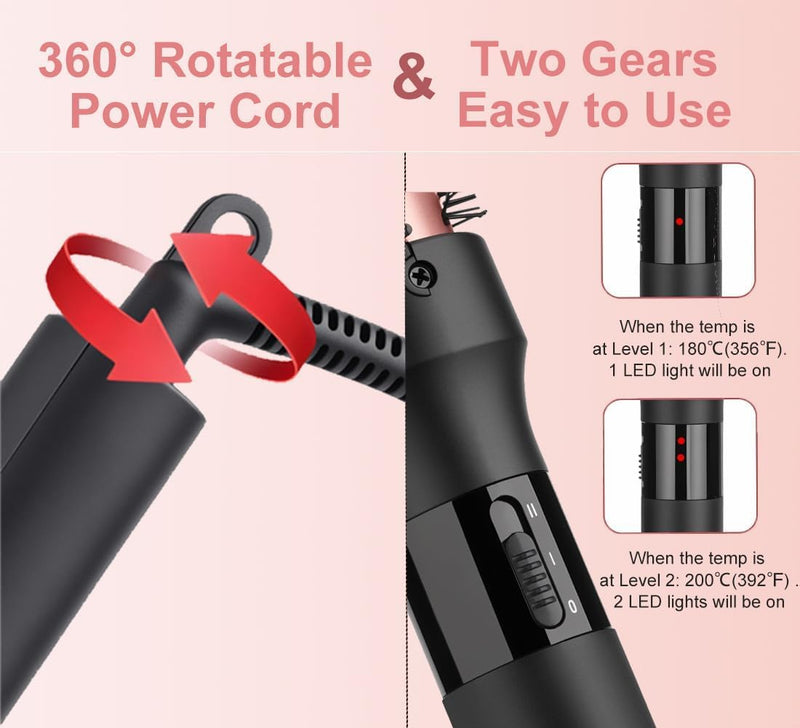 UNOBEY Thermal Brush, 32mm Heated Hot Brush for Hair Styling | Heated Curling Iron Round Brush Create Natural Curls, Volume & Smoother Hair, Dual Voltage Round Brush 32mm