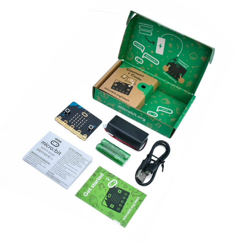 KEYESTUDIO Micro:bit V2 Go Kit Original Microbit V2 Starter Kit, with Micro:bit V2, Battery Holder, Micro USB Cable
