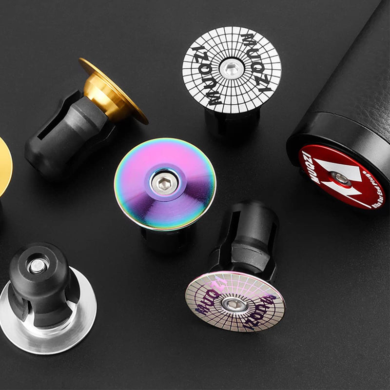 MUQZI Bicycle Handlebar Bar End Plugs Caps Bike Handlebar Plugs Perfect for Most Bicycles Road Bike Mountain Bike BMX MTB Fixie Black-no logo