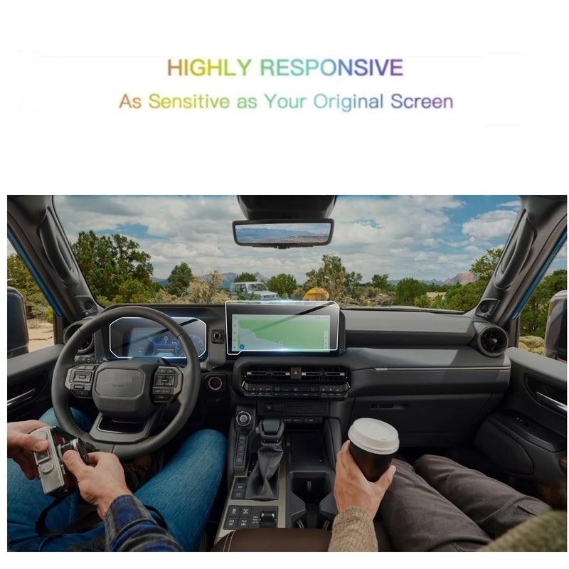 Tempered Glass Screen Protector For Toyota Land Cruiser 2024 12.3-inch Multimedia Screen,Anti-Explosion & Scratch,HD Clear,Premium Navigation Accessories