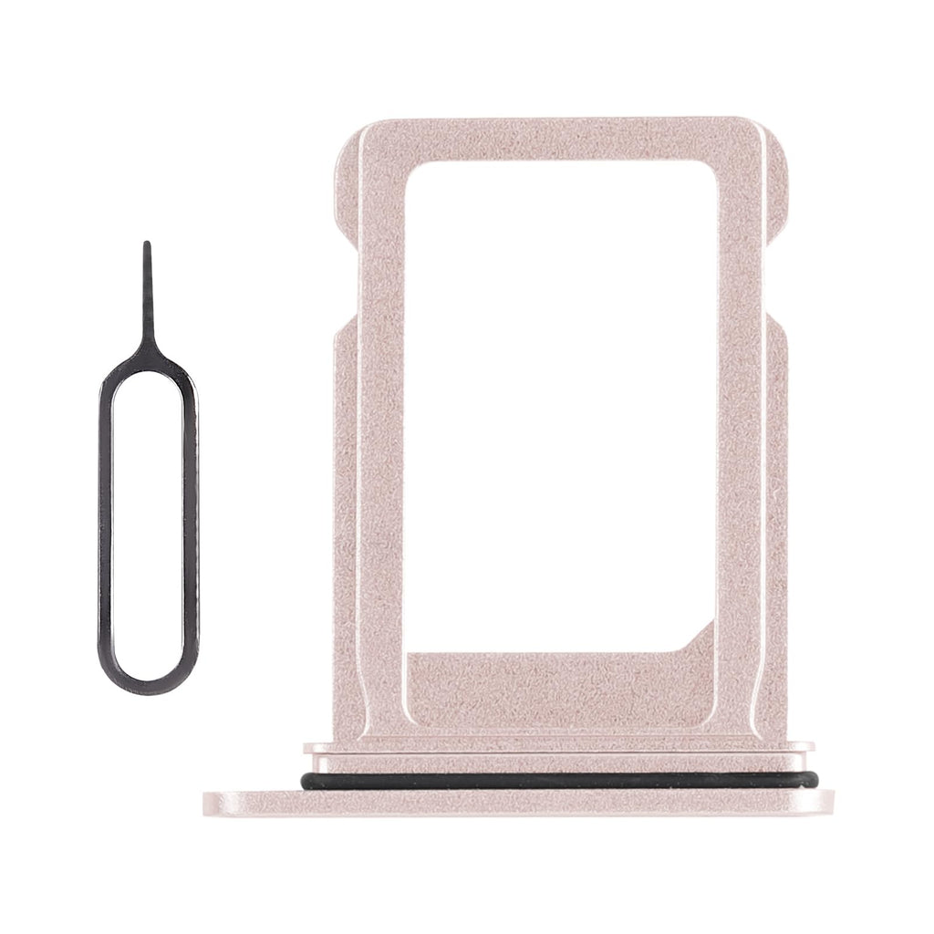 for iPhone 13 Pink SIM Card Tray Holder Replacement Single SIM Version for iPhone13 Card Slot with Waterproof Rubber Ring Repair Fix Kit Card Removal Tool for A2631 A2633 A2634 A2635 A2482