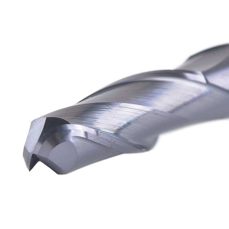 SpeTool 14412 Ball Nose Carbide End Mill CNC Cutter Router Bits Double Flute Spiral Milling Tool 3/8 inch Shank with 3 inch OVL