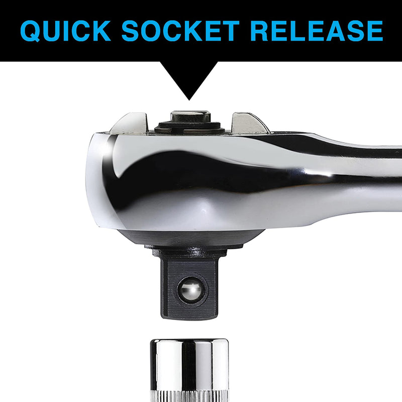 Zero Degree 38152 Ultra-Precise Gearless Ratchet – Nickel Plated High-Carbon Steel with ASME Certified Torque – Durable & Rust-Resistant – Perfect for Tight Spaces, 1/2" Drive