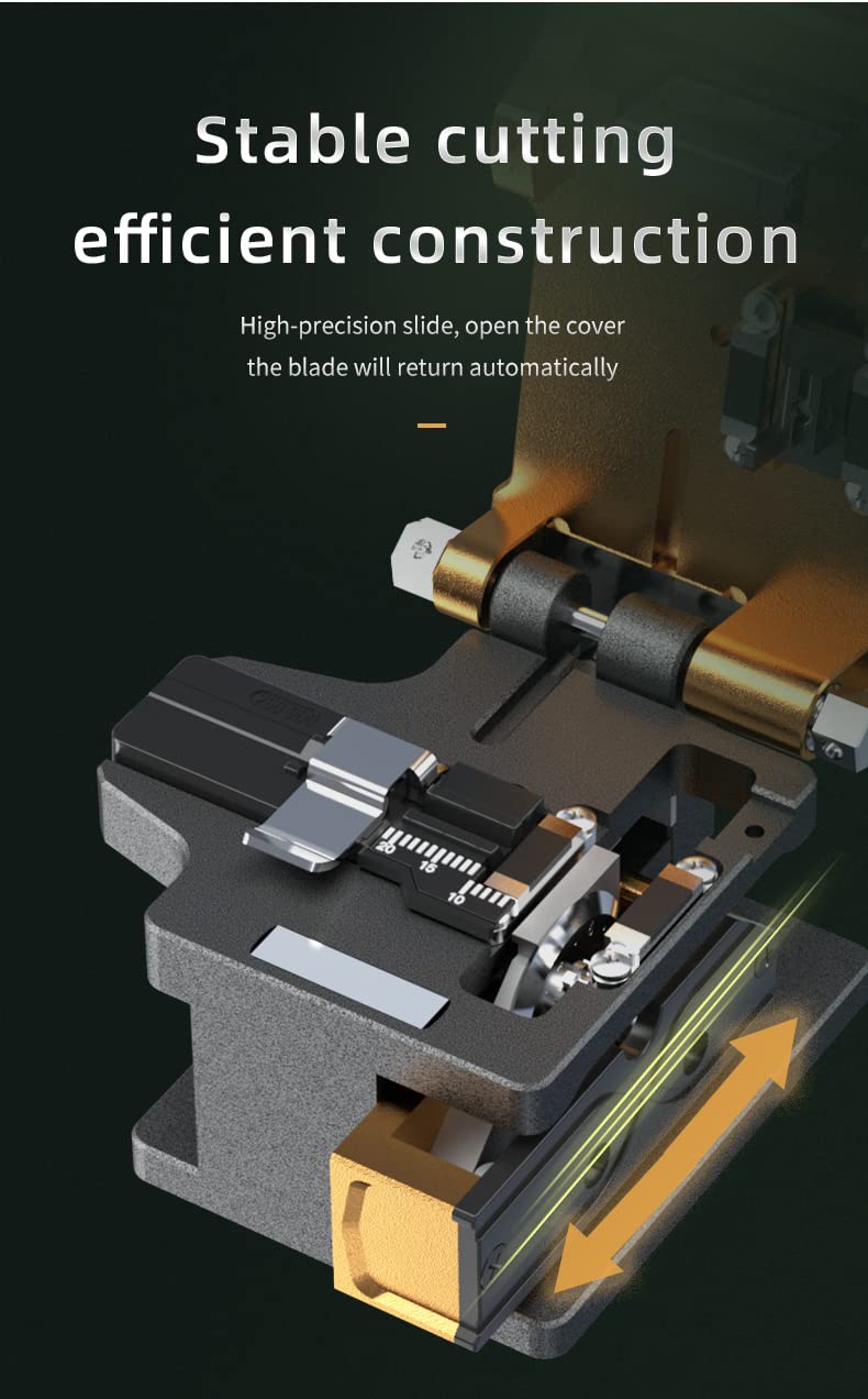 ORIENTEK Optical Fiber Cleaver Double Fixture High Precision Fiber Optic Cutting tools Wire Stripping Machine clivador fibra óptica 48,000 Cleaves (FC-30 Cleaver) FC-30 Cleaver
