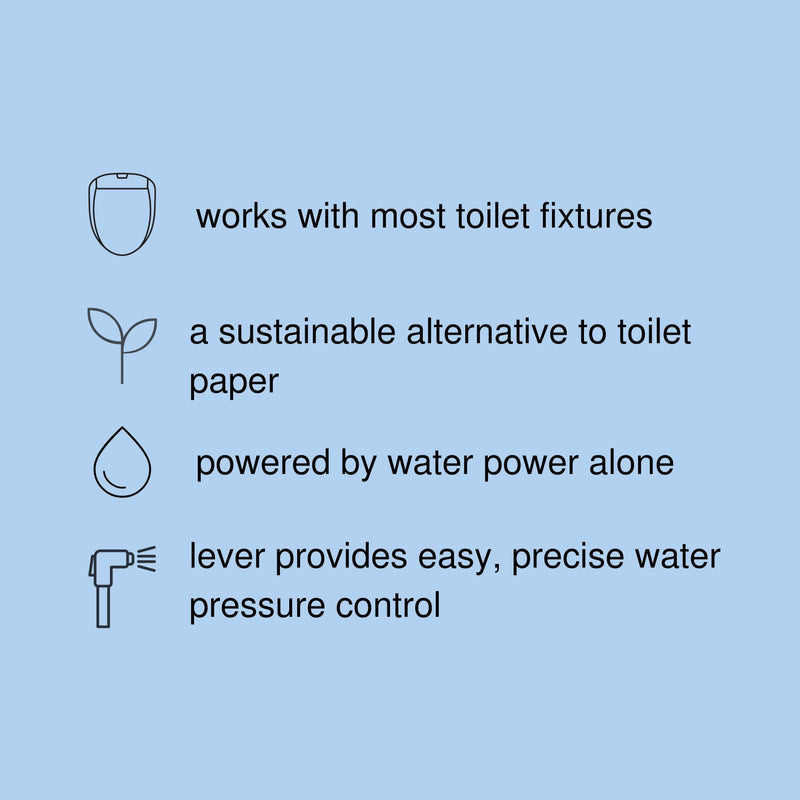 Brondell Hand Held Bidet Sprayer for Toilet: Brondell CleanSpa Advanced Bidet Attachment, Precision Pressure Control Jet Spray, Ergonomic Handheld Bidet for Toilet, Toilet Water Sprayer & Hose Set