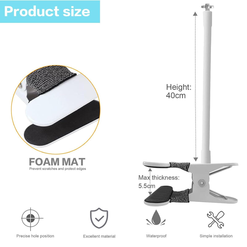 Baby Monitor Mount Compatible with Momcozy BM01/BM03/BM04 | Adjustable Angle, Flexible Mounting, Drill-free installation, Universal Compatibility Clamp Mount