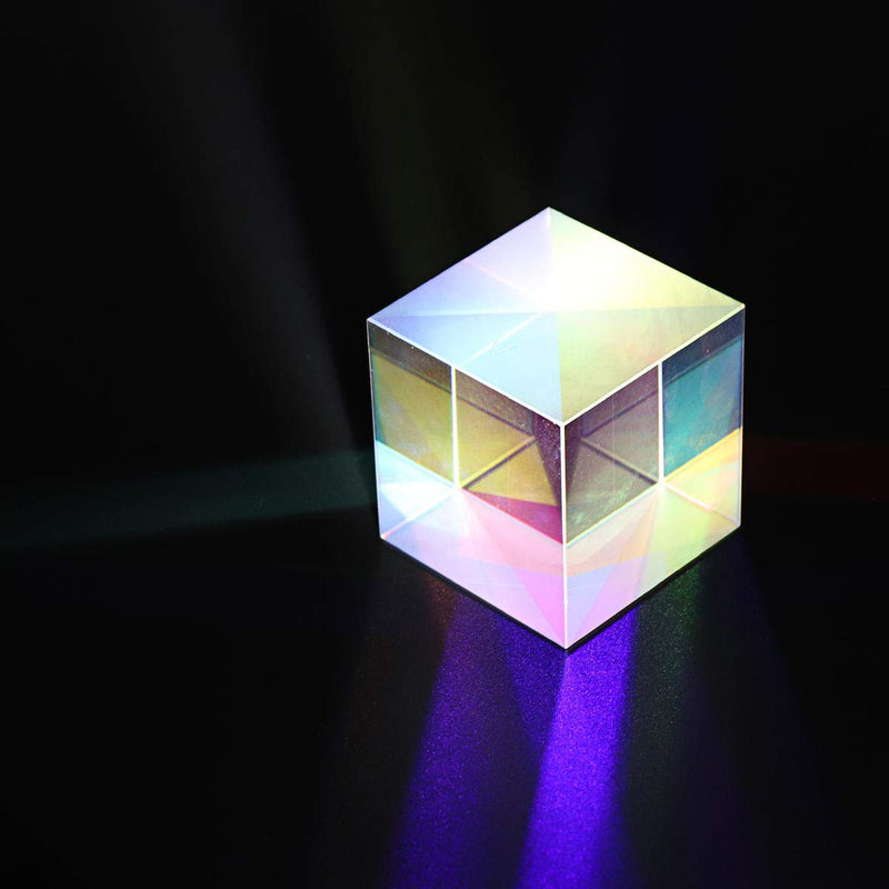 X-Cube RGB Prism Dispersion Prism for Physics and Decoration 1.33inX1.33inX1.33in(3.4x3.4x3.4cm)