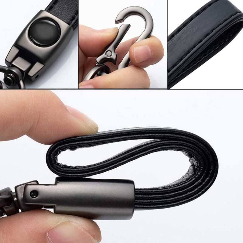 Car Keychain Key Chain Ring Accessories for Man and Woman Interior Accessories Black Black-03