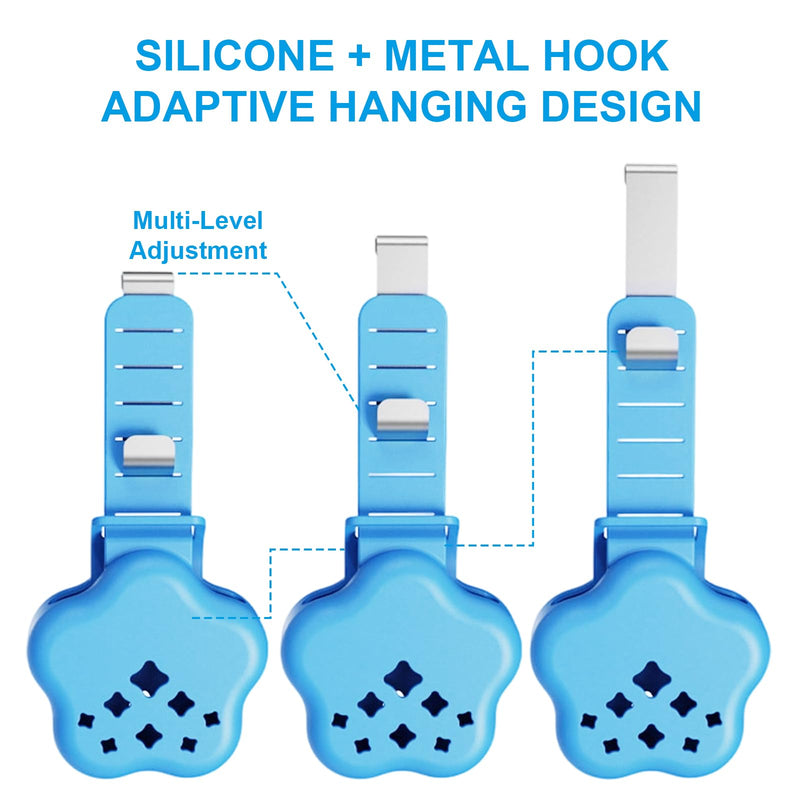 Adjustable Toilet Tank Tablet Holder, 2 Pcs, Silicone | Hanging Silicone Basket with Rust-Resistant Hook for Bowl Cleaner Tablets, Prevents Residue in Water Tank Blue-Star Style 2 Pc