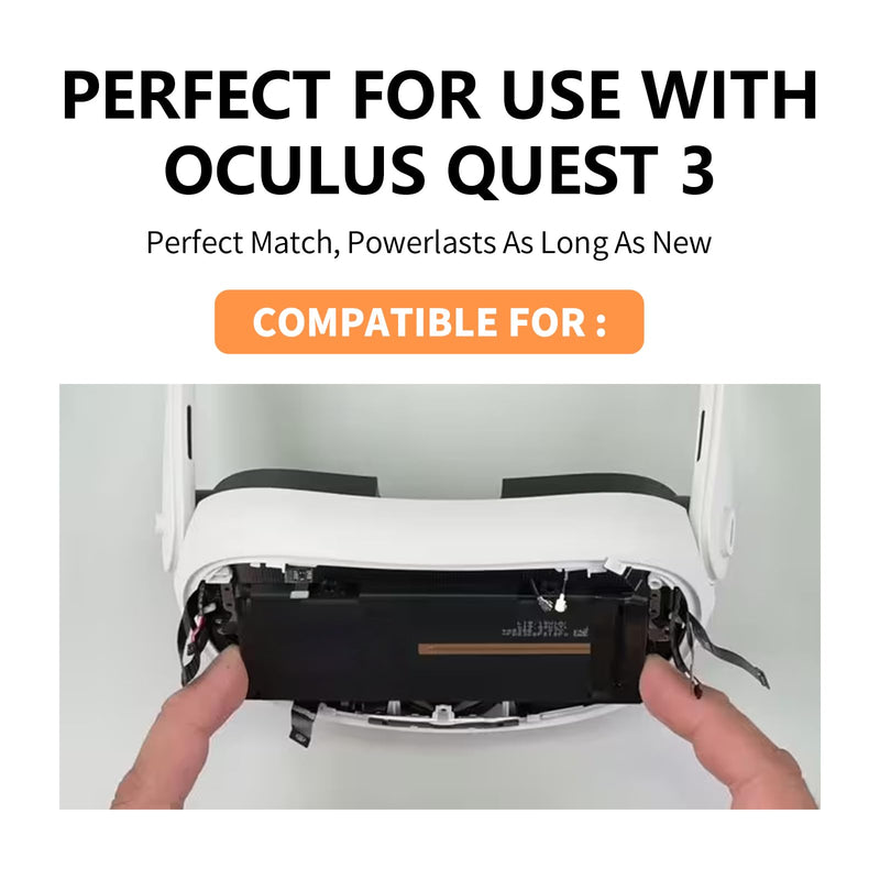 for Meta Quest 3 VR Headset Battery – 2026 Upgraded 4670mAh Internal Front-Mounted Battery with Precision Repair Tools
