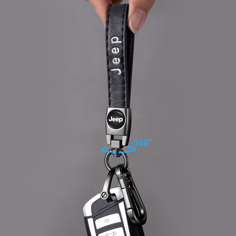 Genuine Leather Car Keychain Key ring Accessories Key Chain Family Present for Man and Woman Black Black-jp