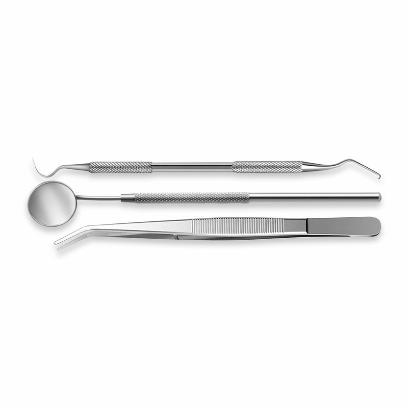 SURGICAL ONLINE 45pcs Adults Basic Economy Professional Dental Hygiene Kit Plaque Remover Set, Stainless Steel Tools, Tarter Scraper, Tooth Pick, Dental Scaler and Mouth Mirror Plier Instruments Home