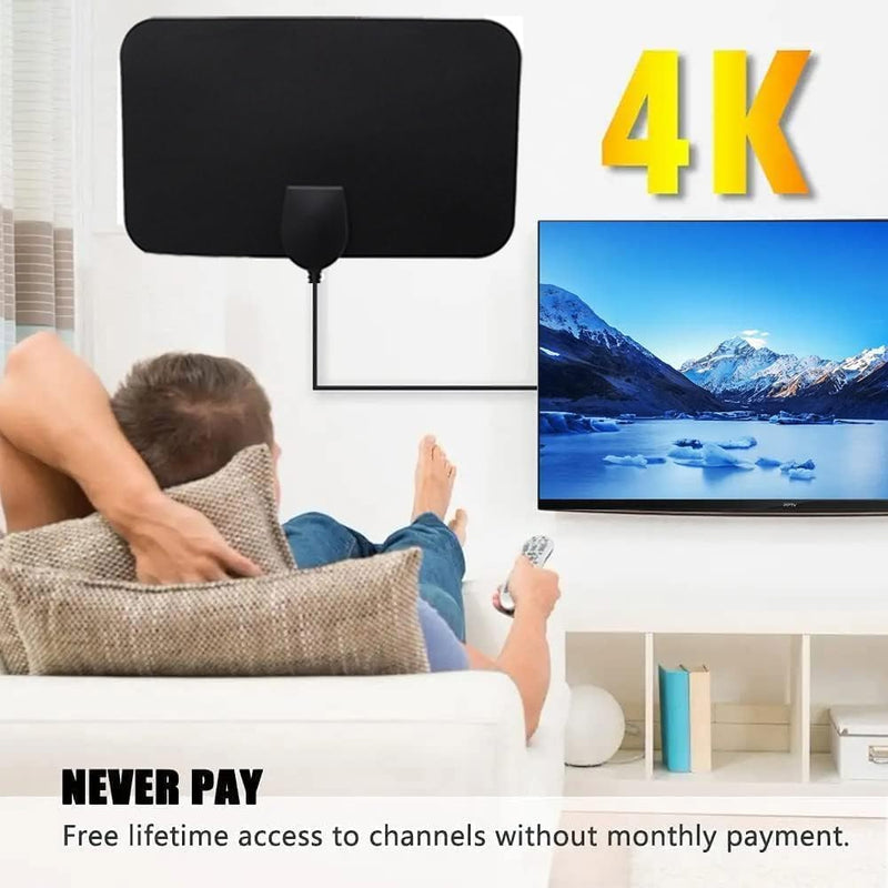 TV Antennas, HD Digital Antenna for Smart TV Indoor - Long Range 100 Miles, 360°Signal Reception - Digital TV Antenna Indoor Support 4K 1080p for All Type of HDTV Digital TV's