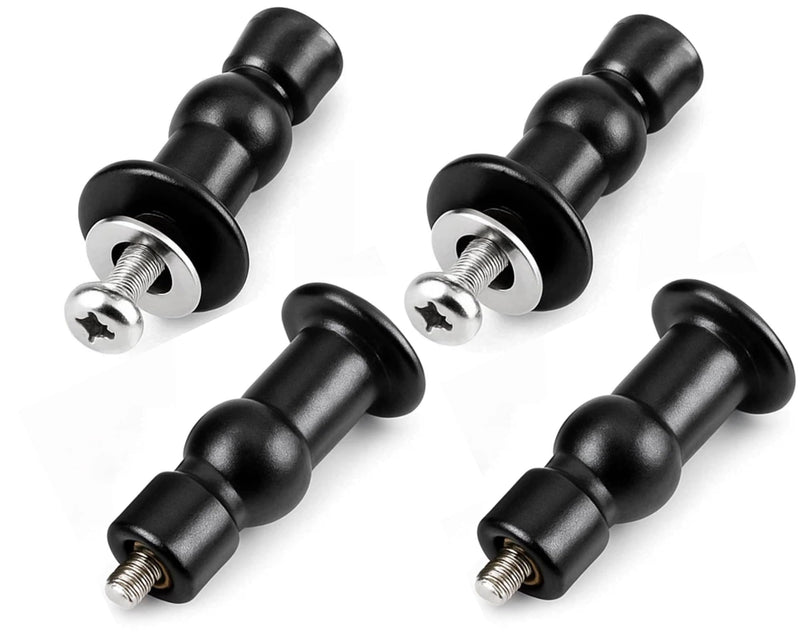 3/8" Dia Toilet Seat Screws Replacement Kit for Select Kohler One-Piece Toilet - Top Mount Hinges Toilet Bolts with Rubber Anchor Nuts, Compatible with Kohler Toilet Seat Parts K-84999 & K-85040-4PC Special styles fit 10-12mm holes