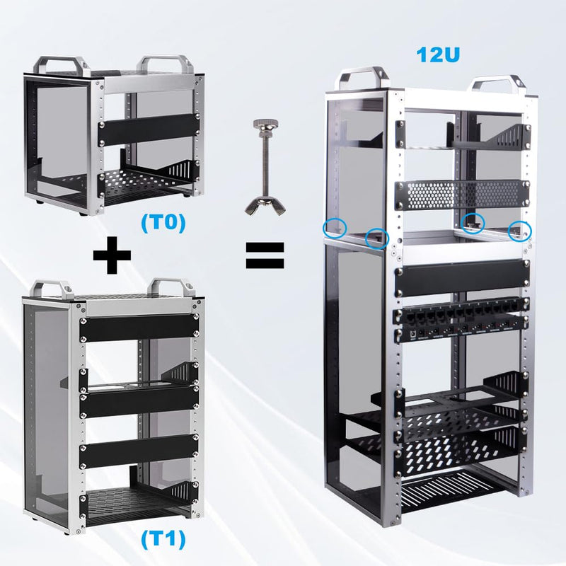 GeeekPi 304 Stainless Steel Butterfly Nut and Butterfly Screw for DeskPi RackMate T0/T1/TT Server Cabinet