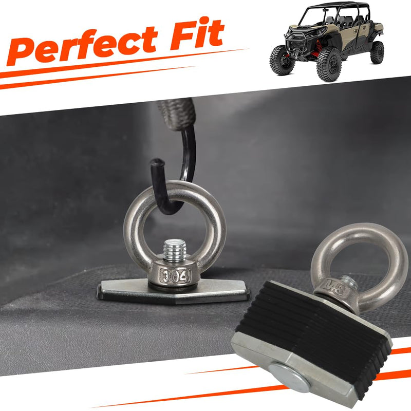 for Can-Am Bed Anchors Mounting Kit Tie Down Cargo Compatible with Can-Am Commander & Maverick & Defender(4 Pack)