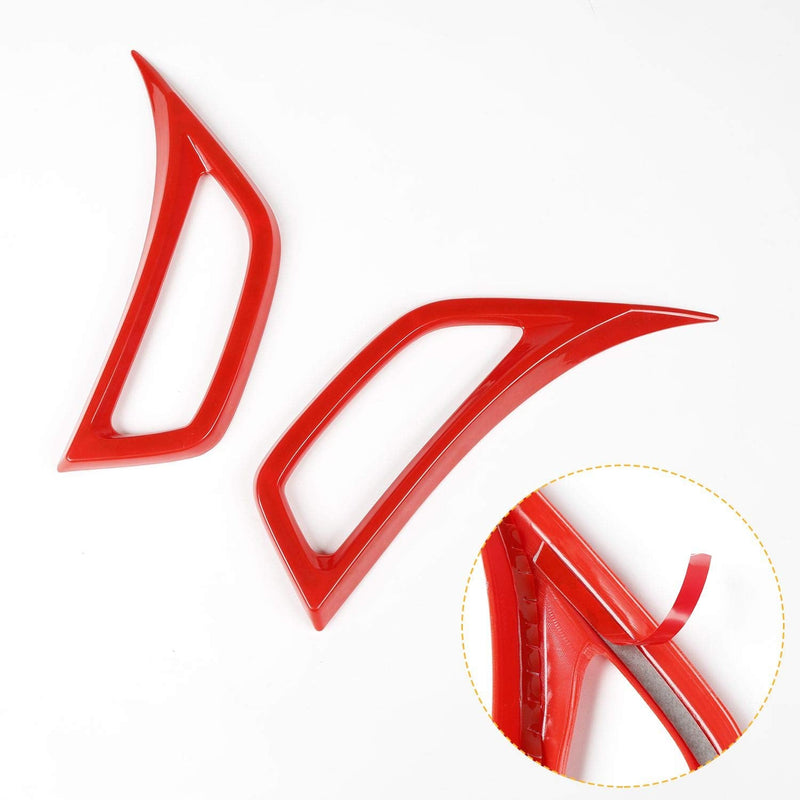 Voodonala for Jeep JL Side Air Conditioning Vent Outlet Decoration Trim for 2018-2025+ Jeep Wrangler JL JLU Gladiator JT 4xe, ABS Red