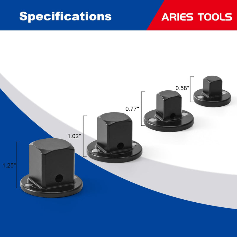 Socket Set Adapter,Low Profile Impact Socket Set Works with Impact Wrench，Torque Wrench，Electric Ratchet，Designed for Confined Space，3/8" to 1/2", 1/4" to 3/8", 3/4" to 1", 1/2" to 3/4", 8PC 8