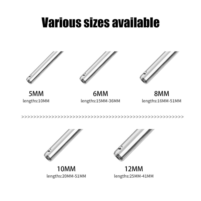 4 Pack 304 Stainless Steel Quick Release Pin 5/16 Inch Diameter Ball Locking Pin with Push Button Round Handle Lanyard Usable Length 1.61" (8mm x 41mm) 8mm-41mm 4