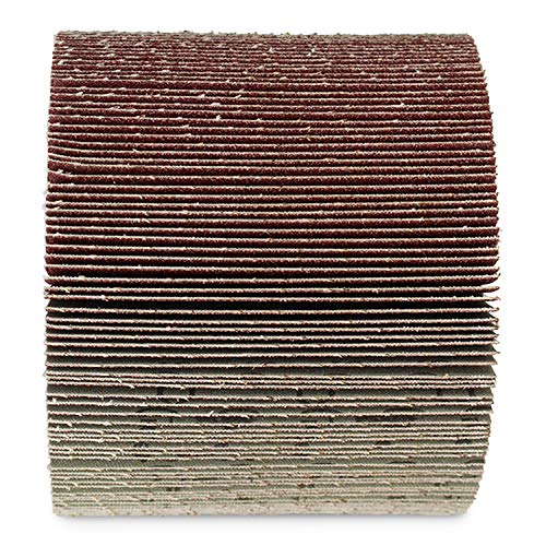 BHA Flap Wheel Sanding Drum, 4.5" x 4" with 3/4" Quad Keyway (120 Grit) 120 Grit