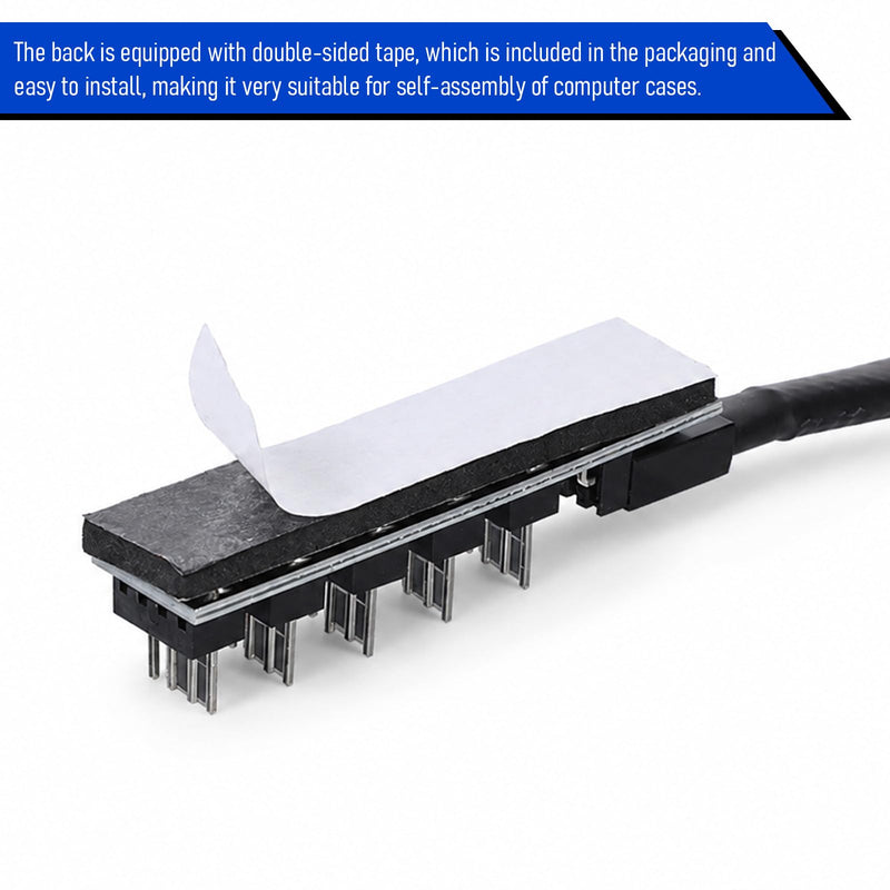 2 Pack 4-Pin PWM Fan Hub 1 to 5 Splitter Cable for PC Case Cooling Fans, Compatible 4-Pin Fans 5 Way Splitter Wire for ATX Computer Case
