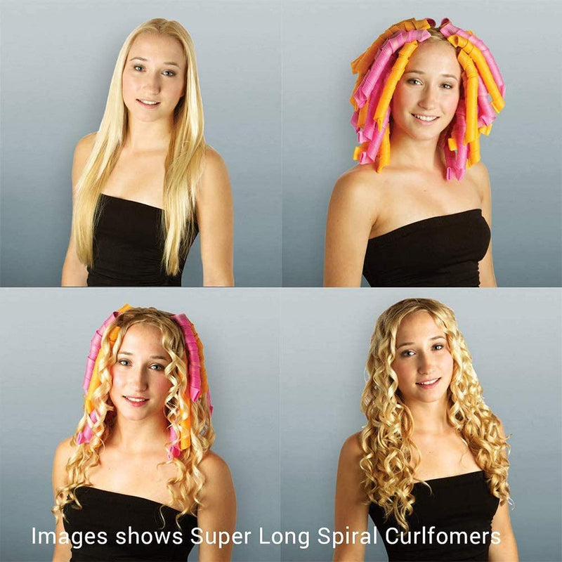 20 pcs Wave Hair Rollers,Plastic Curling Tools,Hair Curlers Spiral Curls Styling Kit,DIY Hair Rollers Curl Spiral Ringlets Rollers with Styling Hook Tools,for Extra Long Hair Up to 22" (55 cm)