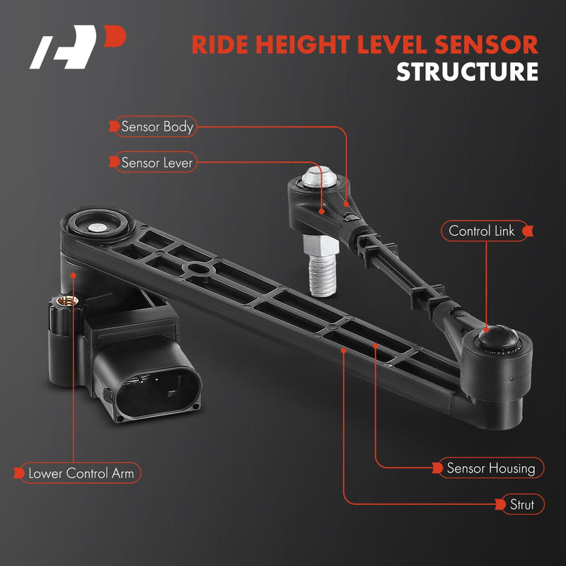 A-Premium Ride Height Level Sensor Compatible with Land Rover L322 Series Range Rover, 2010 2011 2012, V8 5.0L, Rear Left or Right, Replace# LR023653, AH425A955AD