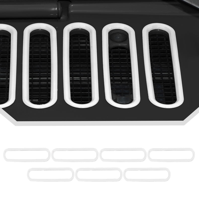 JeCar White Hood Vent Trim Covers Fit for 2007-2018 Jeep Wrangler JK JKU 2/4-Door Exterior Accessories