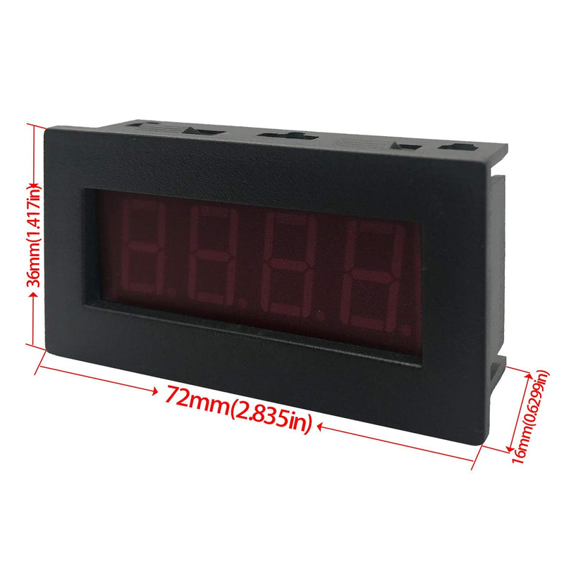 DIGITEN 4 Digital Red LED Tachometer RPM Speed Meter + Hall Proximity Switch Magnet Sensor NPN for Lathe Conveyor Belt