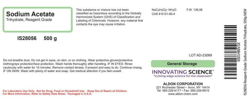 ALDON Innovating Science Reagent-Grade Sodium Acetate Trihydrate, 500g - The Curated Chemical Collection - Made in The USA
