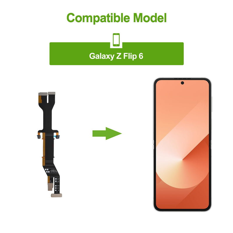 Spin Axis Cable LCD Screen Flex Cable Motherboard Main Board Connector Flex Cable for Samsung Galaxy Z Flip 6 SM-F741B,SM-F741U