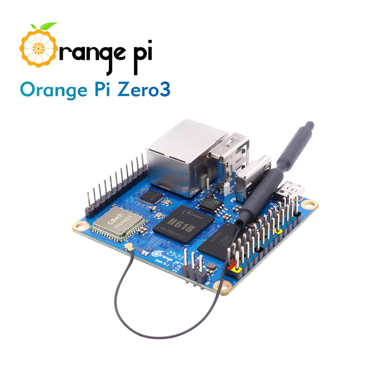 Orange Pi Zero 3 4G Allwinner H618 LPDDR4 Quad Core 64 Bit Single Board Computer, 1.5GHz Support 4K Display WiFi Bluetooth (Zero 3 4G+Extended Board+Supply)