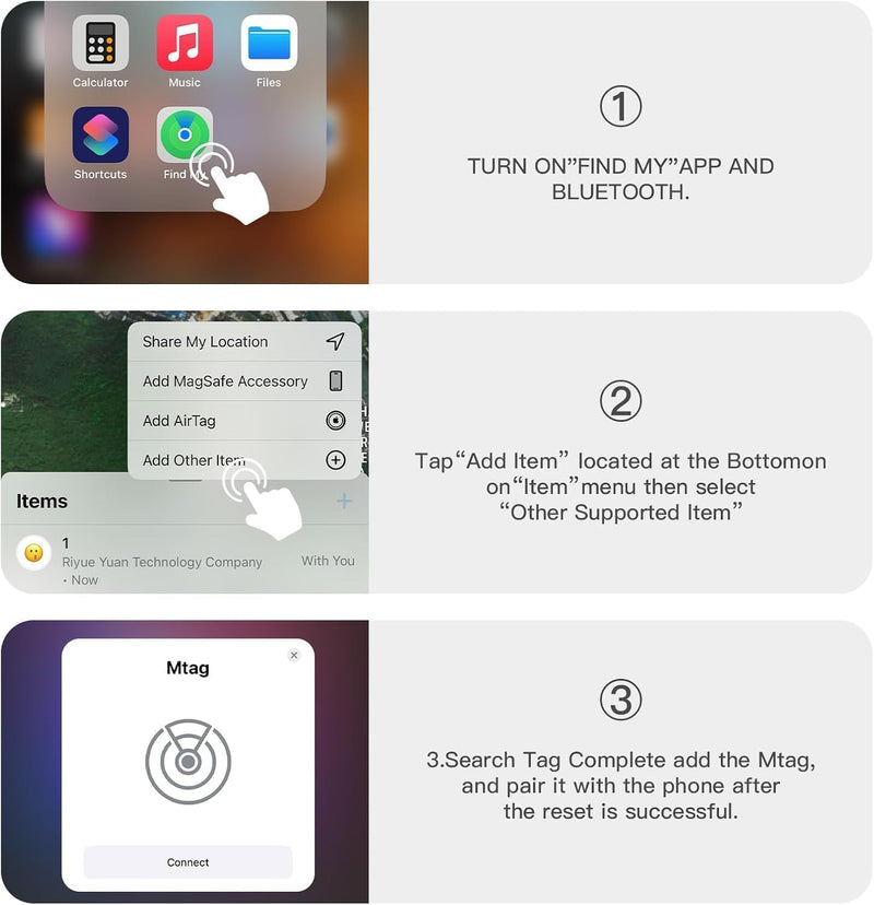 GPS Tracker for Vehicles,Mini Hidden Car Tracker with Magnetic Case,No Monthly Fee Real Time GPS Car Tracker Works with Apple Find My(iOS Only) -Black,1PCS Black,1PCS