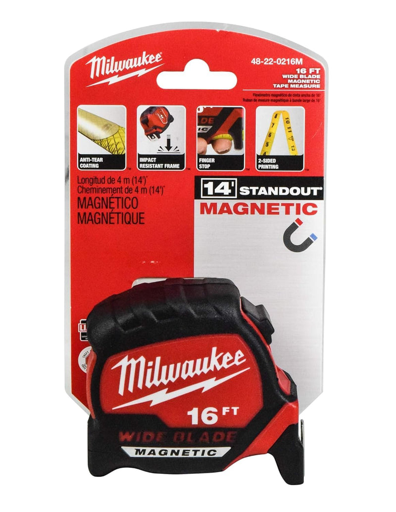 Milwaukee Tape MEAS Wide Blade MAG 16FT 48-22-0216M