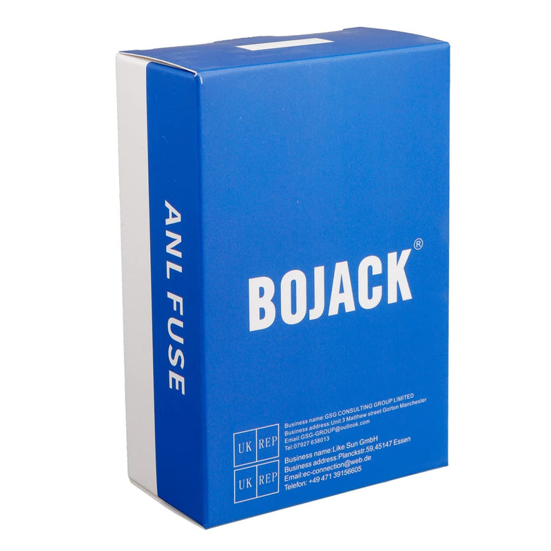 BOJACK 0/2/4 Gauge ANL Fuse Holder and 200 Amp ANL Fuses for 0 2 4 8 Gauge AWG Fuse Block, Fuse Box, Automotive Fuse Holder 200A (Pack of 2)