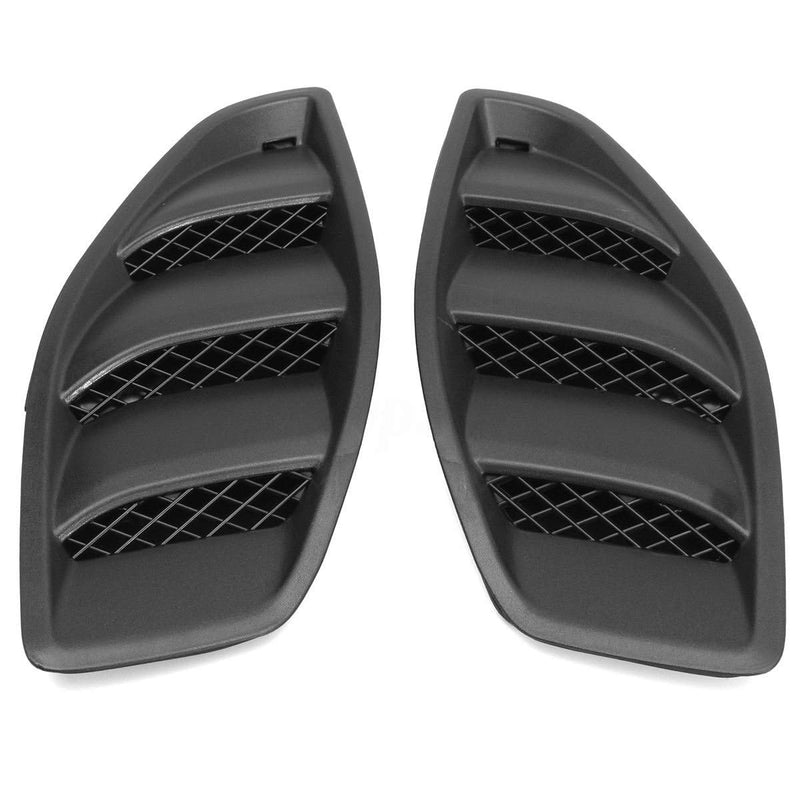 Hood Vent Cover ABS Plastic Fit for Jeep JK Wrangler 2007-2017 JK Part # 68185319AB 68185319AA 68185318AB 68185318AA, Louvers Engine Inlet Vents, 1 Set of 2 Exterior Accessories, Black