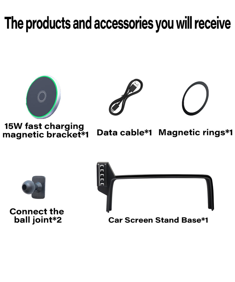 Car Phone Holder for 2017 2018 2019 2020 2021 2022 Honda CR-V Accessories 15W Fast Wireless Charger Screen Fixed Clip Cell Phone Mount Hands-Free 360 Degree Rotation (5/7 Inch) fit for 2017-2022 Honda CRV(5/7 Inch Screen)