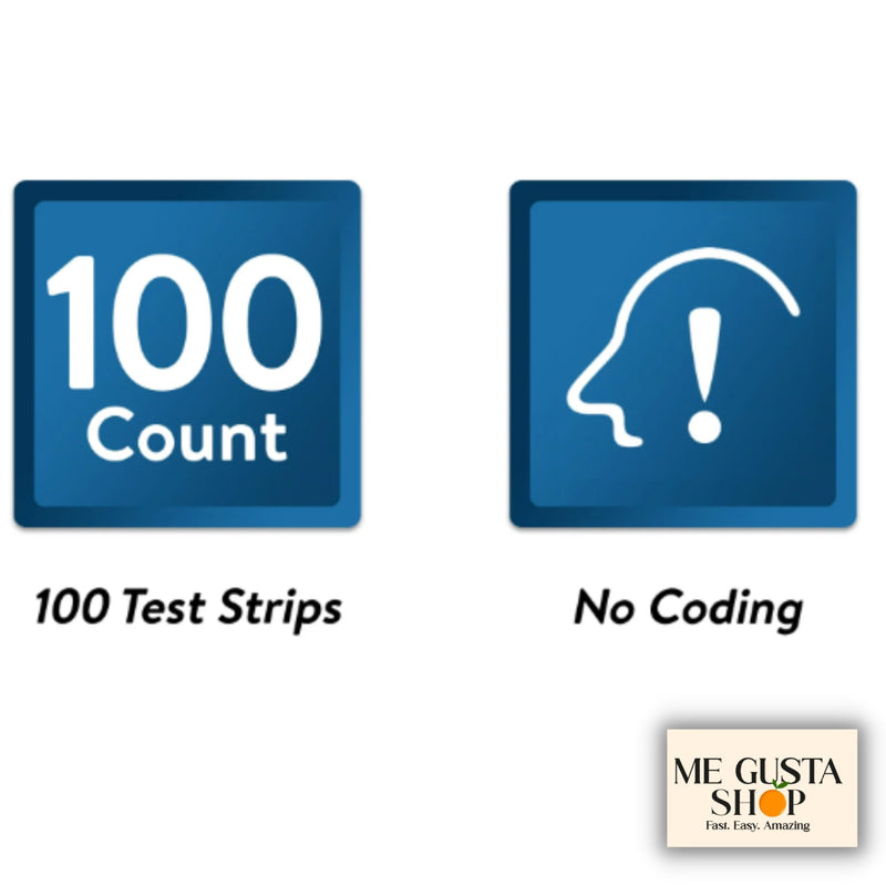 ReliOn Prime Blood Glucose Test Strips, 100 Ct + me Gusta Sticker