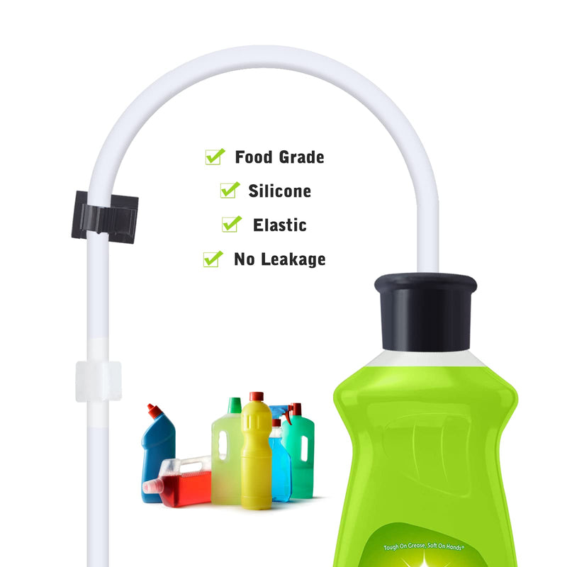 Soap Dispenser for Kitchen Sink, Built in Kichen Sink Soap Dispenser, 47" Extension Tube kit, Soap Dispenser Pump, No Need More Refills, Black (2 Scrub Sponges)