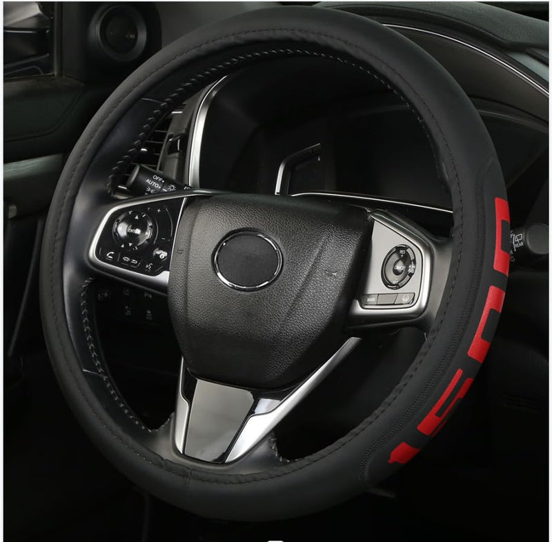 Microfiber Leather Steering Wheel Cover fit Dodge Ram 1500 Chevy Silverado GMC Sierra 1500 Accessories 15-16.5Inch COVER-1500